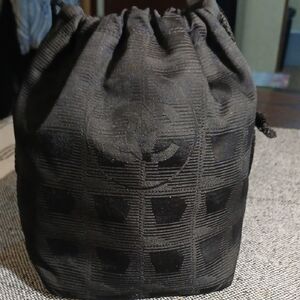 Chanel Black Drawstring Pouch